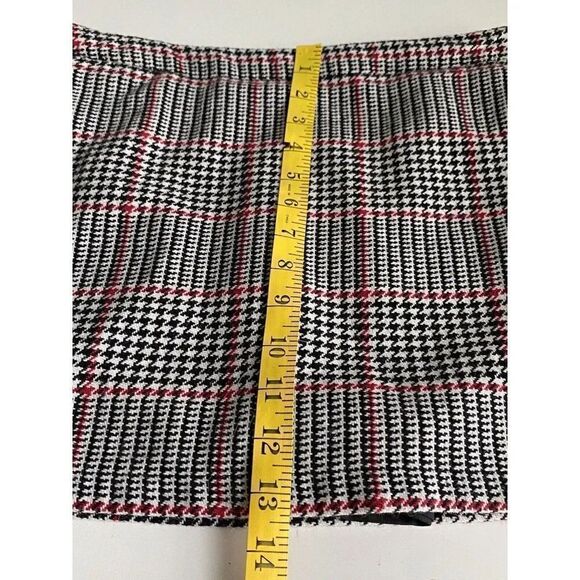 Forever 21 Juniors Sz 26 Mini Skirt Multicolor Houndstooth Plaid With Pockets - Picture 6 of 8